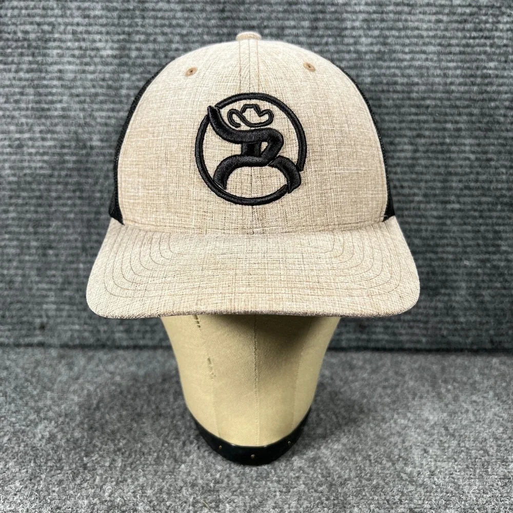 Hooey Hat Cap Snap Back Mesh Trucker Black Beige Western Casual Outdoor